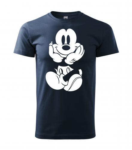 PotiskniTriko.cz Tričko pánské Mickey Mouse 261 nám. modrá/bílý potisk Velikost pánského trička: XXXL