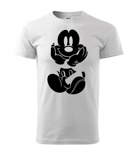 PotiskniTriko.cz Tričko pánské Mickey Mouse 261 bílé/černý potisk Velikost pánského trička: M
