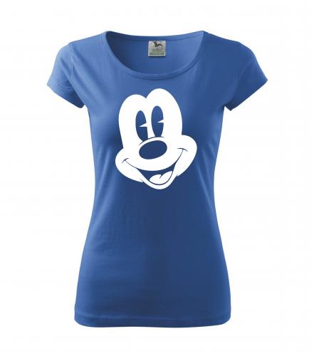 PotiskniTriko.cz Tričko Mickey Mouse 272 azurové/bílý potisk Velikost dámského trička: XL