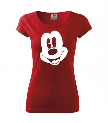 PotiskniTriko.cz Tričko Mickey Mouse 272 červené/bílý potisk Velikost dámského trička: XXL