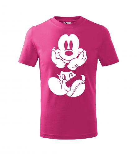 PotiskniTriko.cz Tričko dětské Mickey 261 růžové/bílý potisk Velikost dětského trička: 122 cm/6 let