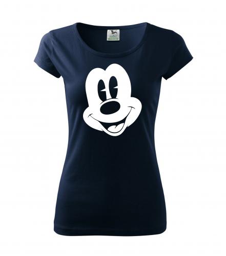 PotiskniTriko.cz Tričko Mickey Mouse 272 nám. modrá/bílý potisk Velikost dámského trička: XL