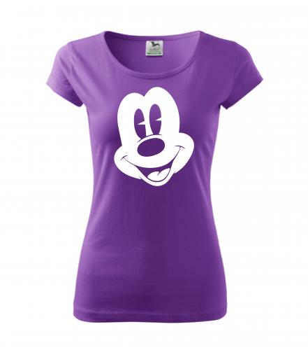 PotiskniTriko.cz Tričko Mickey Mouse 272 fialové/bílý potisk Velikost dámského trička: XL