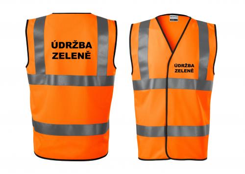 PotiskniTriko.cz Reflexní vesta oranžová Údržba zeleně Velikost reflexní vesty: M unisex
