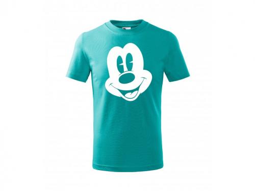PotiskniTriko.cz Tričko dětské Mickey 272 emerald/bílý potisk Velikost dětského trička: 122 cm/6 let