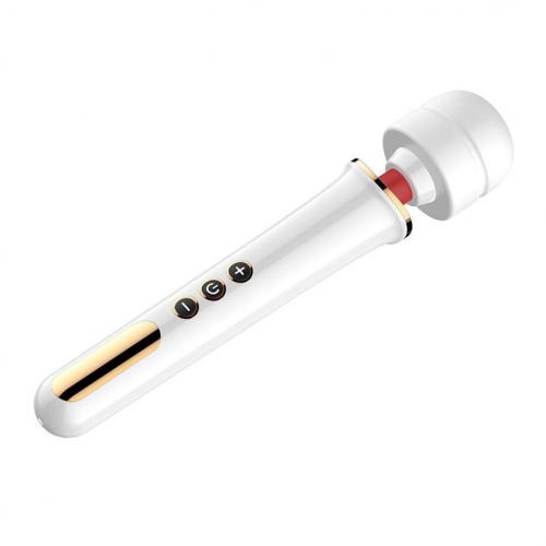 Cksohot magic wand body massager │ bílozlatá na USB Bílá 60 mm 320mm 10 nastavitelných vibrací USB kabel
