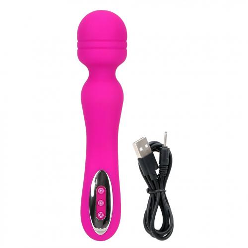 Ikoky Magic Wand Massager 12 rychlostní růžový Růžová 190 mm Ikoky Lékařský silikon + ABS Jednomotorový USB kabel 12 nastavitelných vibrací 40 mm ANO