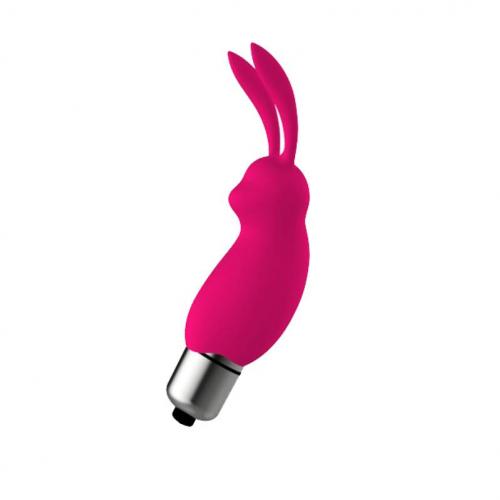 Vibrační vajíčko králíček růžové Růžová 100 mm Silicon Jednomotorový 3x baterie LR44 7 nastavitelných vibrací 20 mm 50 g ANO