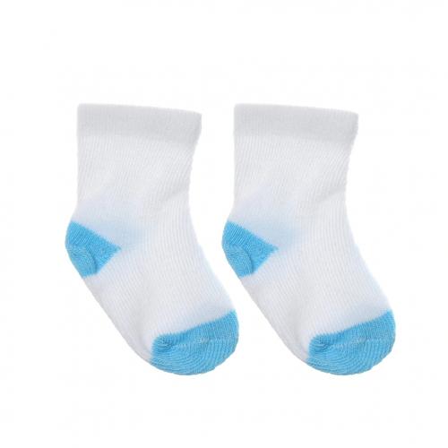 Ponožky pro panenku - bílo modré